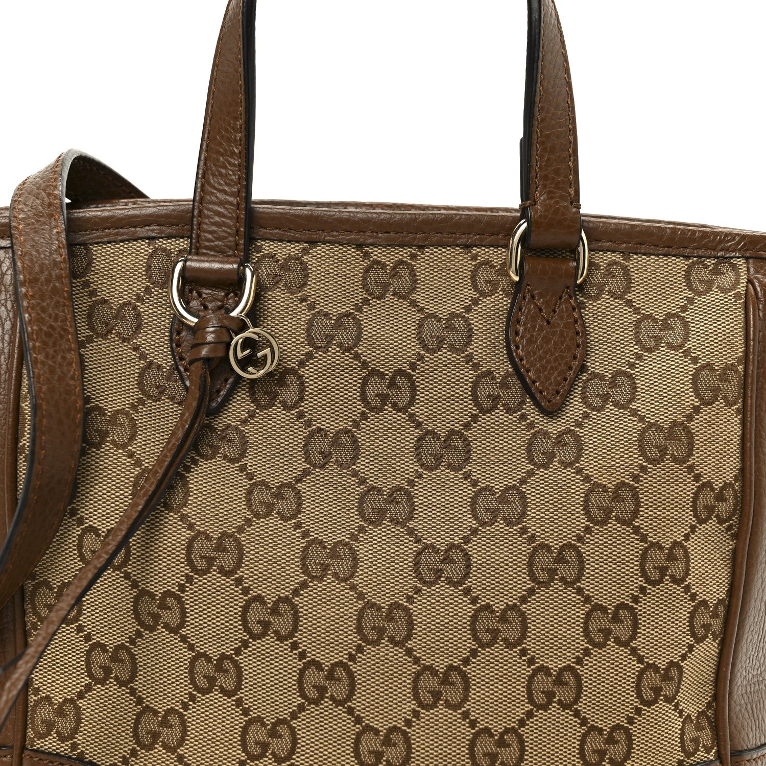 Gucci Monogram Small Bree Tote Beige Tabacco 9 of 11