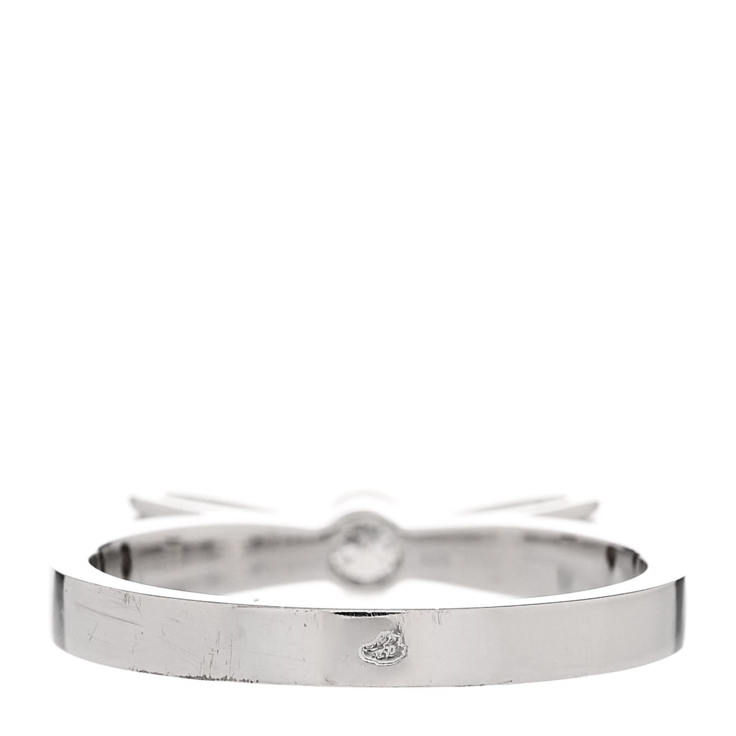 18K White Gold Diamond Ruban Ring 49 4.75