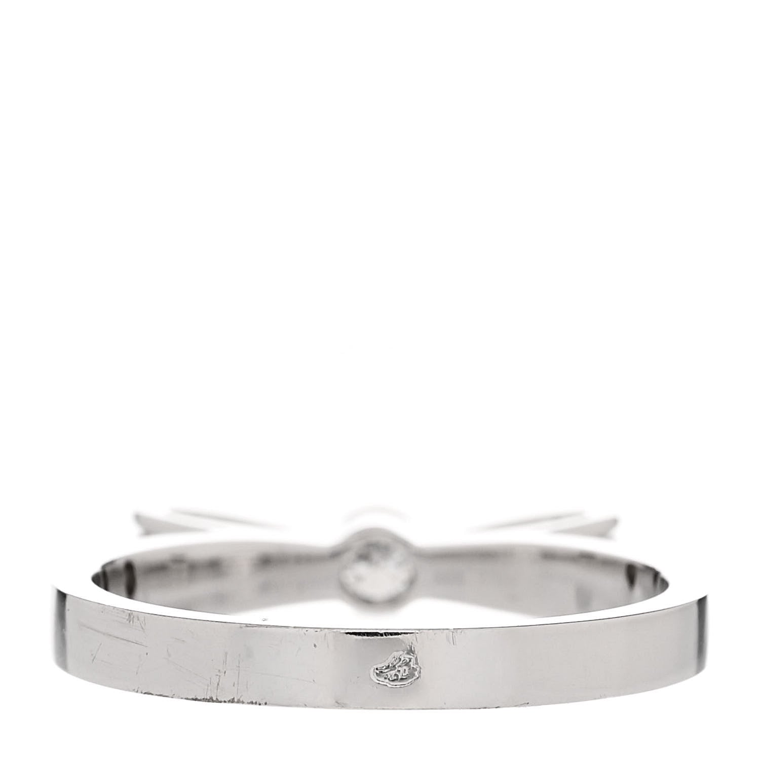 Chanel 18K White Gold Diamond Ruban Ring 49 4.75 4 of 7