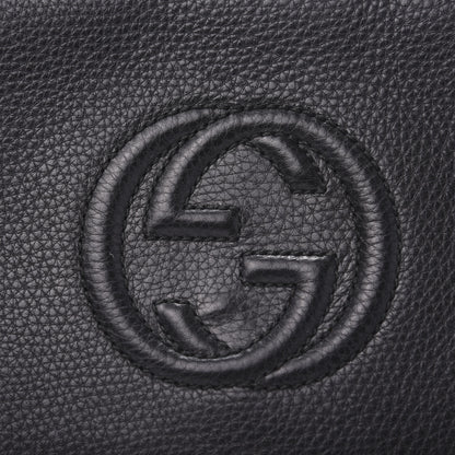 Gucci Pebbled Calfskin Medium Soho Clutch Black 9 of 12