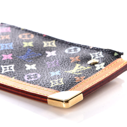 Louis Vuitton Monogram Multicolor Key Pouch Black 6 of 9