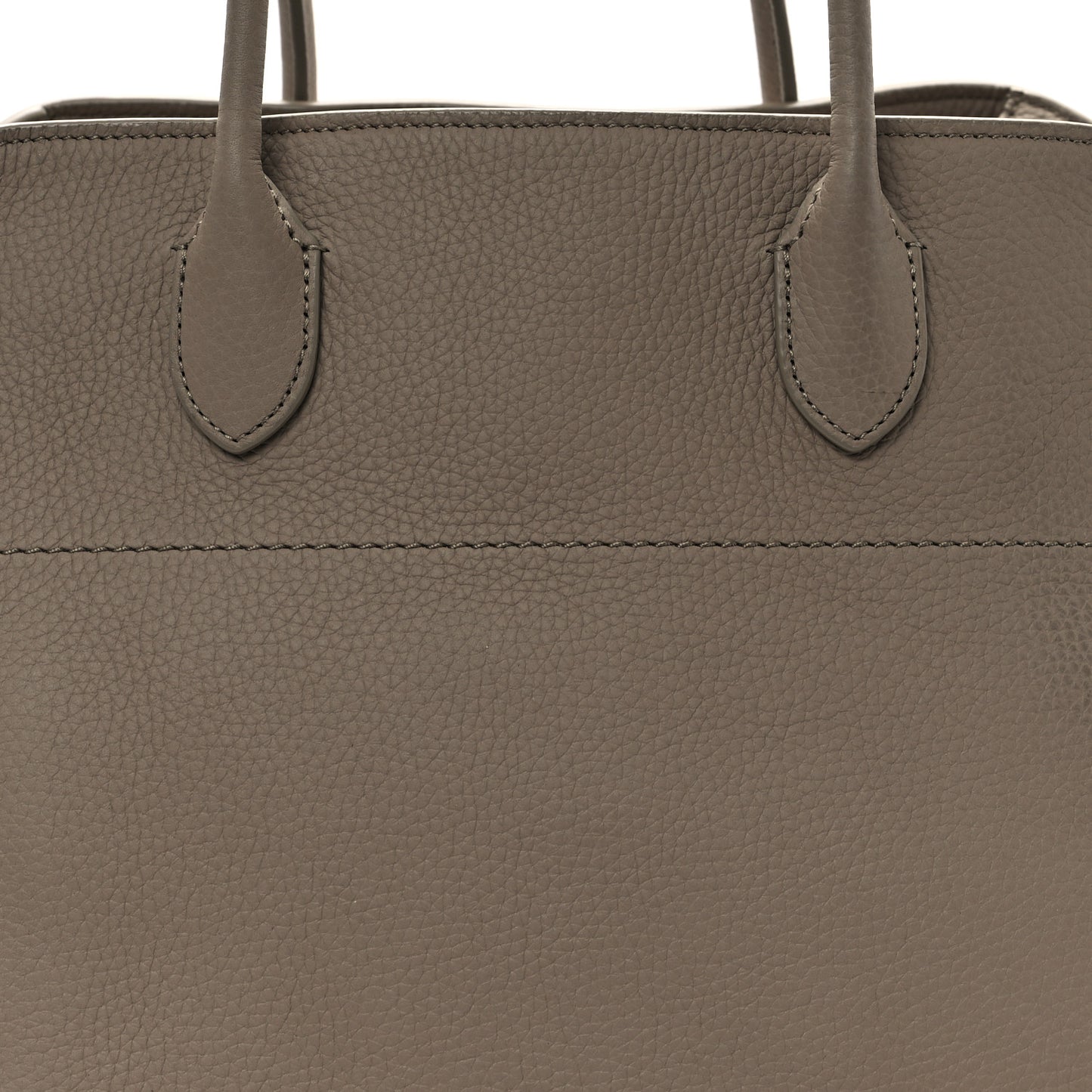 Matte Grained Calfskin Soft Margaux 15 Dark Taupe