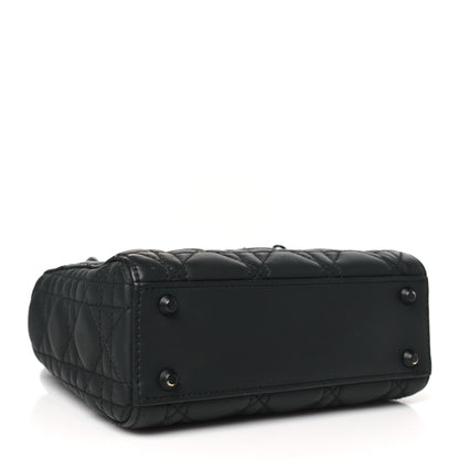 Christian Dior Ultra Matte Calfskin Cannage Mini Lady Dior Black 4 of 10