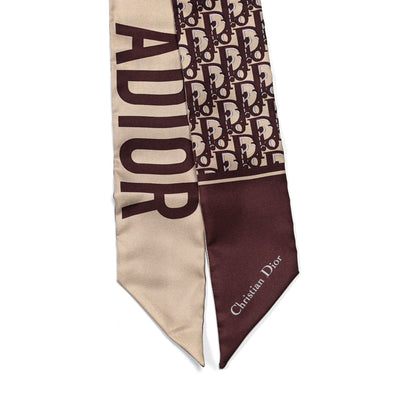 Christian Dior Silk Oblique Mitzah Scarf Bordeaux 2 of 3