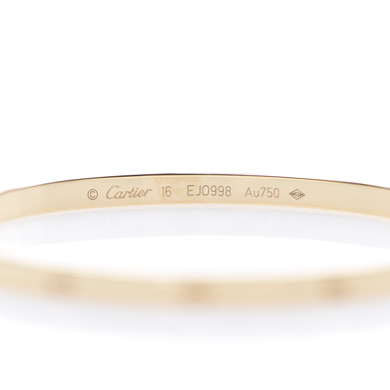 Cartier 18K Yellow Gold Small LOVE Bracelet 16 5 of 6