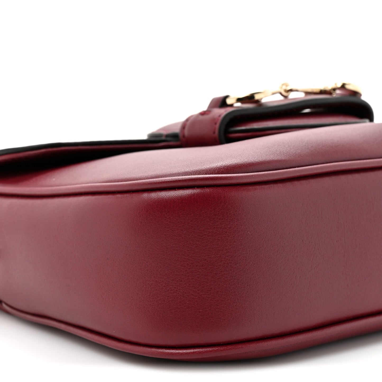 Arabella Calfskin Horsebit 1955 Shoulder Bag Rosso Ancora