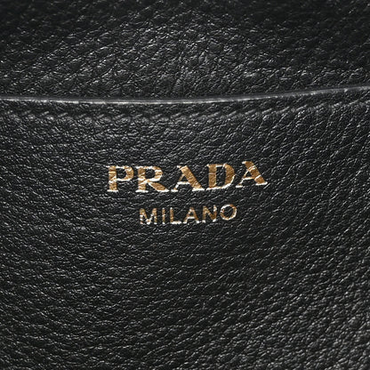 Prada Vitello Daino Bucket Bag Black 6 of 12