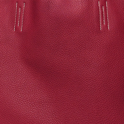 Hermes Taurillon Clemence Double Sens 36 Reversible Tote Rubis Rose Jaipur 13 of 16