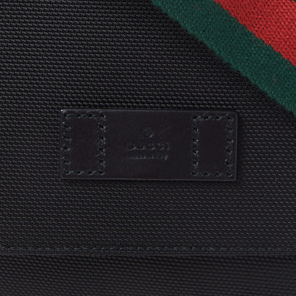 Gucci Techno Canvas Web Large Flap Messenger Bag Black 7 of 8