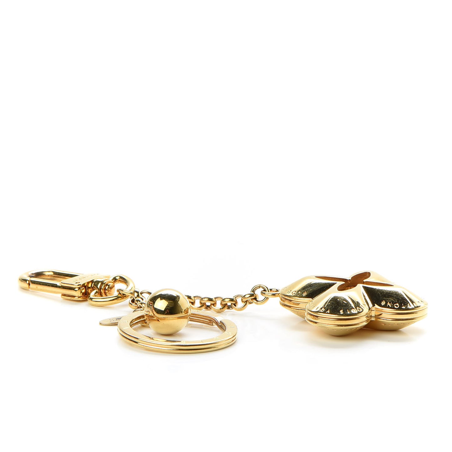 Metal Eclipse Bag Charm Key Holder Gold