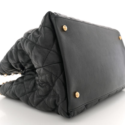 Chanel Calfskin Quilted Small Chain Me Tote Black 10 of 12