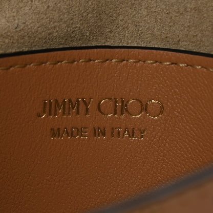 Jimmy Choo Calfskin JC Embossed Envelope Pouch Caramel 6 of 7