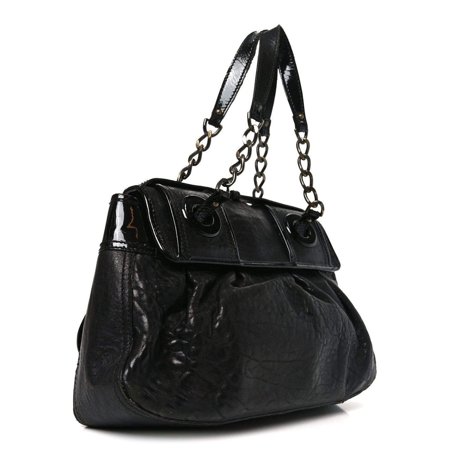 Nappa Patent B Bag Black