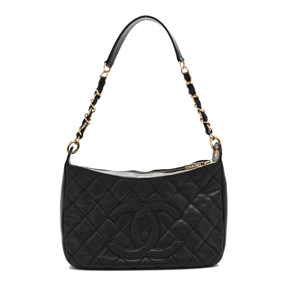 Caviar Quilted Timeless CC Shoulder Bag Black