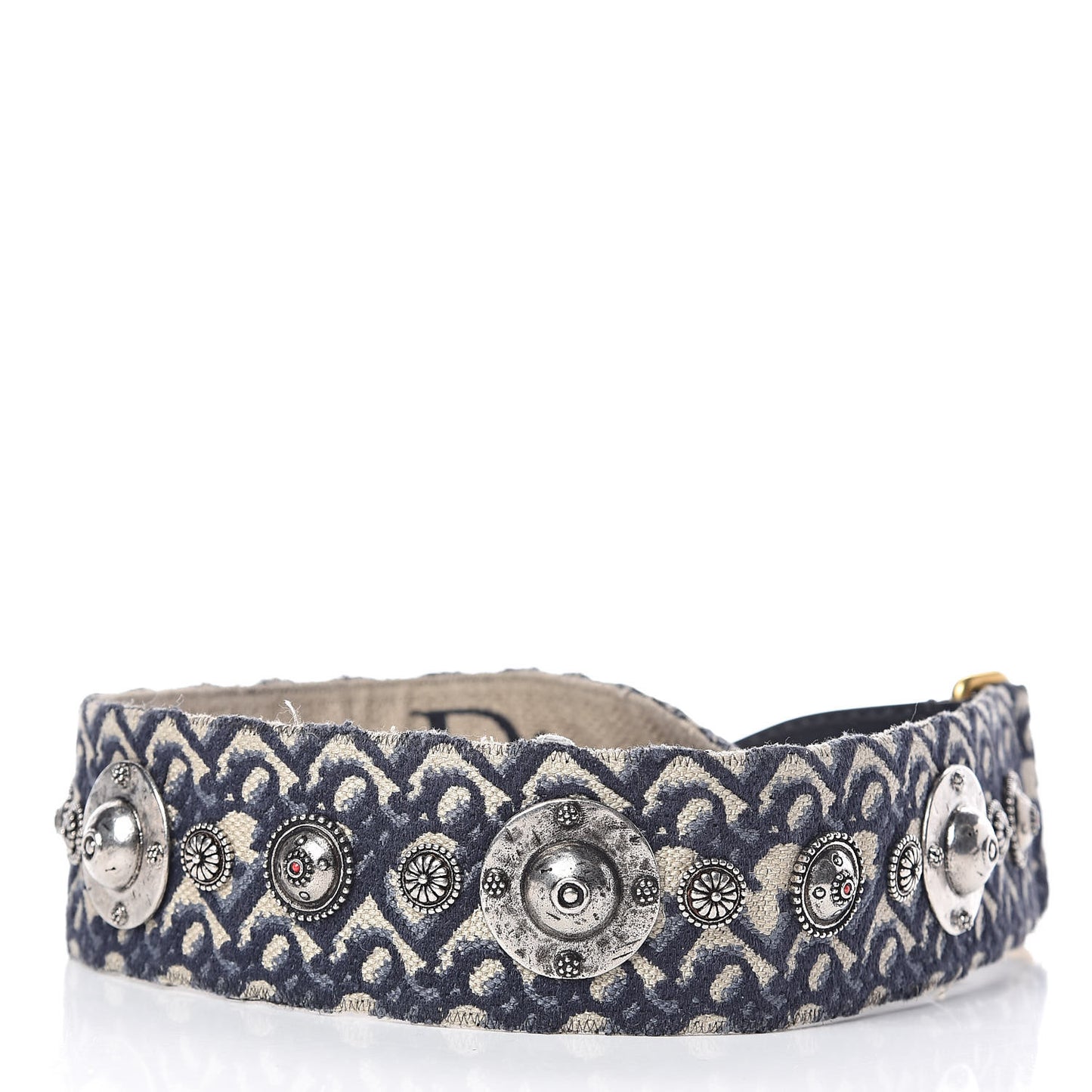 Oblique Studded Shoulder Strap Blue