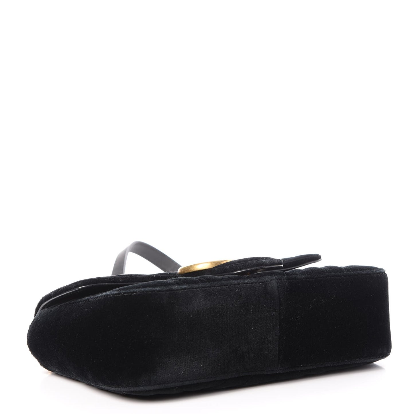 Velvet Matelasse Mini GG Marmont Shoulder Bag Black