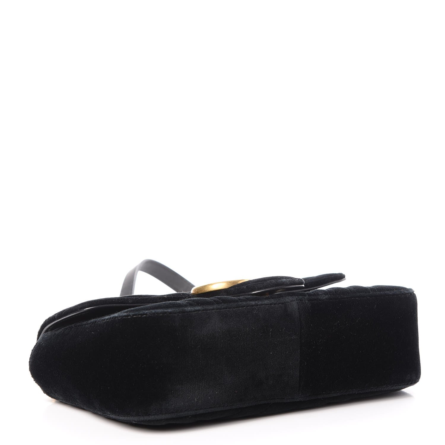 Gucci Velvet Matelasse Mini GG Marmont Shoulder Bag Black 4 of 8