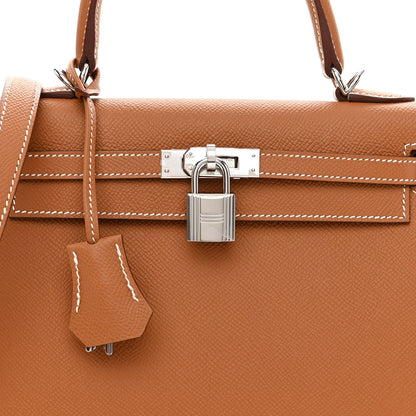 Hermes Epsom Kelly Sellier 25 Gold 8 of 10