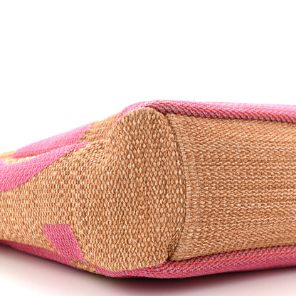 Chanel Mixed Fibers Large Shopping Bag Pink Beige 9 of 10