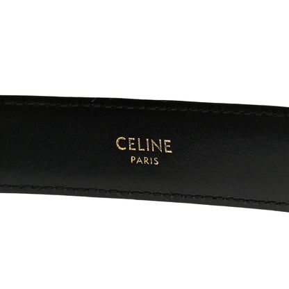 Celine Box Calfskin Medium 25mm Triomphe Belt 85 34 Black 3 of 7