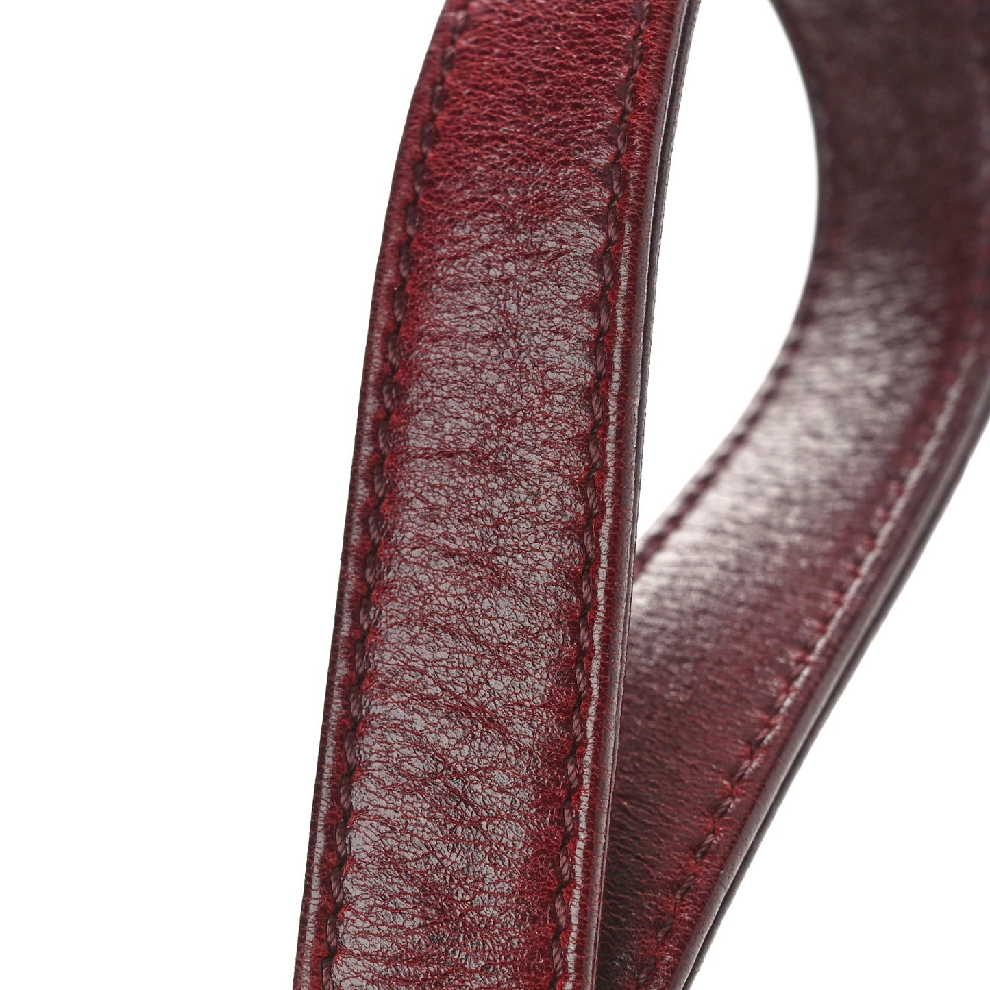 Calfskin Quilted Double Stitched Medium Boy Flap Burgundy