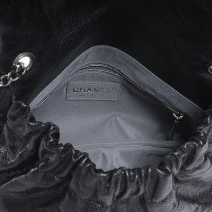 Chanel Glazed Caviar Quilted Small Elastic Flap Black 6 of 8