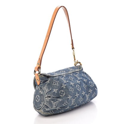 Louis Vuitton Monogram Denim Mini Pleaty Blue 3 of 11