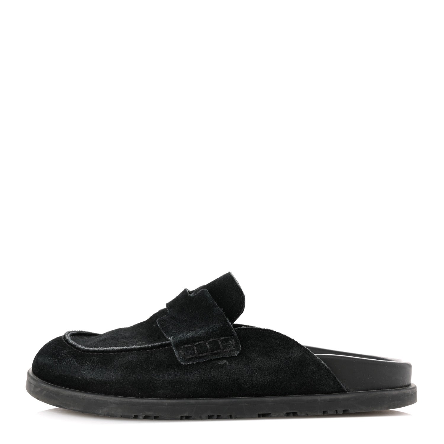 Hermes Suede Calfskin Go Mules 40 Black 1 of 14