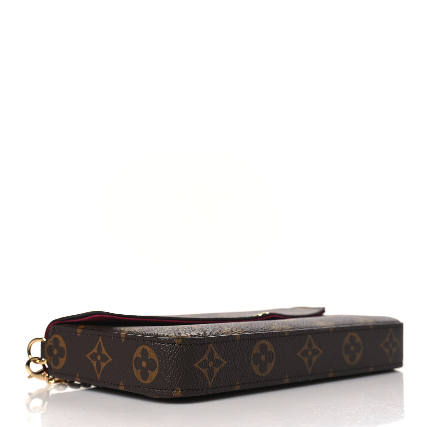 Monogram Pochette Felicie Chain Wallet Fuchsia