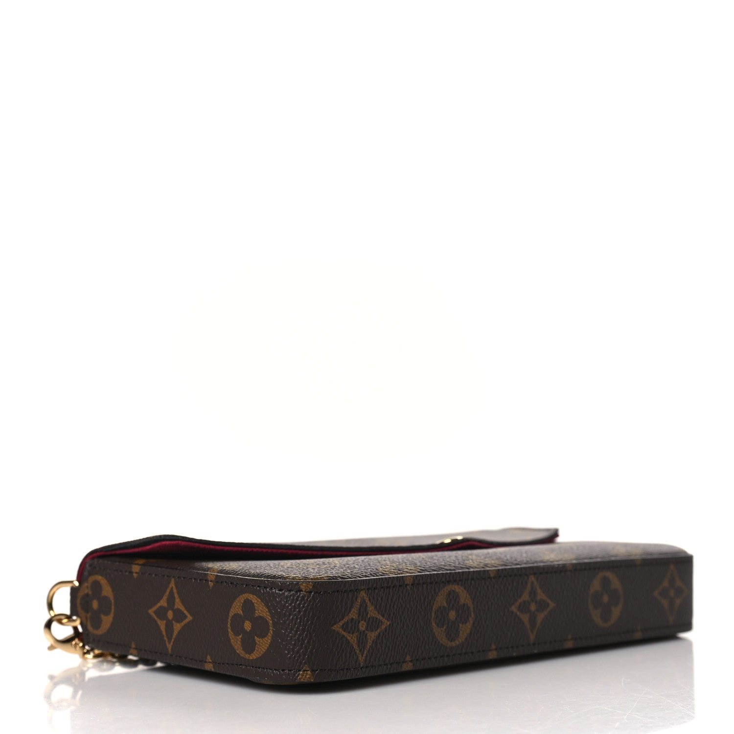 Louis Vuitton Monogram Pochette Felicie Chain Wallet Fuchsia 5 of 9