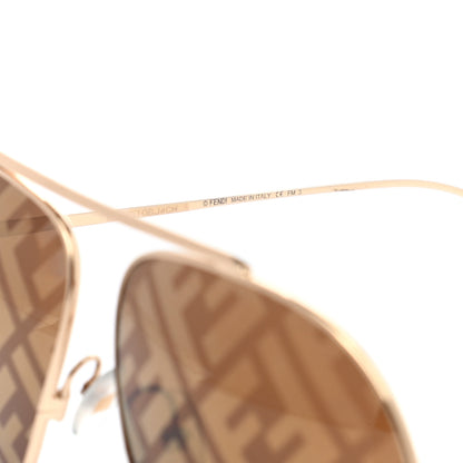 Fendi Metal Fendi Forever Aviator Sunglasses FF0407/G/S Gold 5 of 6