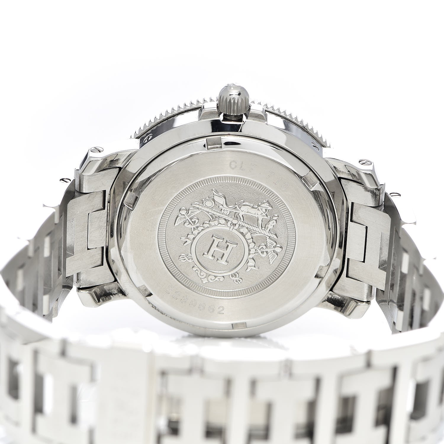Hermes Stainless Steel 38mm Clipper Quartz Watch 5 of 7