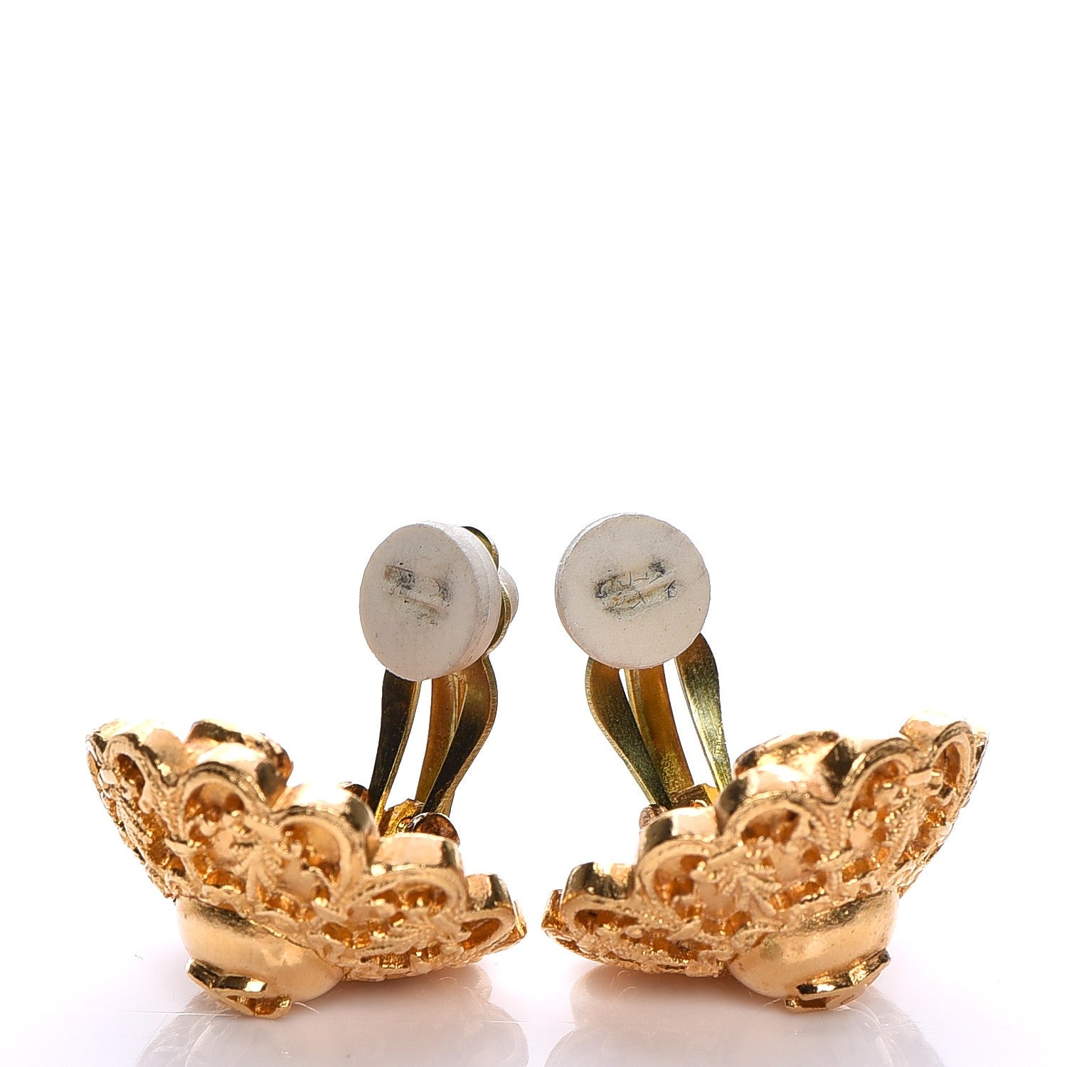 Chanel CC Clip On Earrings Gold 3 of 4