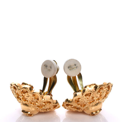 Chanel CC Clip On Earrings Gold 3 of 4