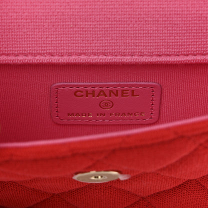 Chanel Jersey Quilted Micro Mini Flap Red 6 of 11