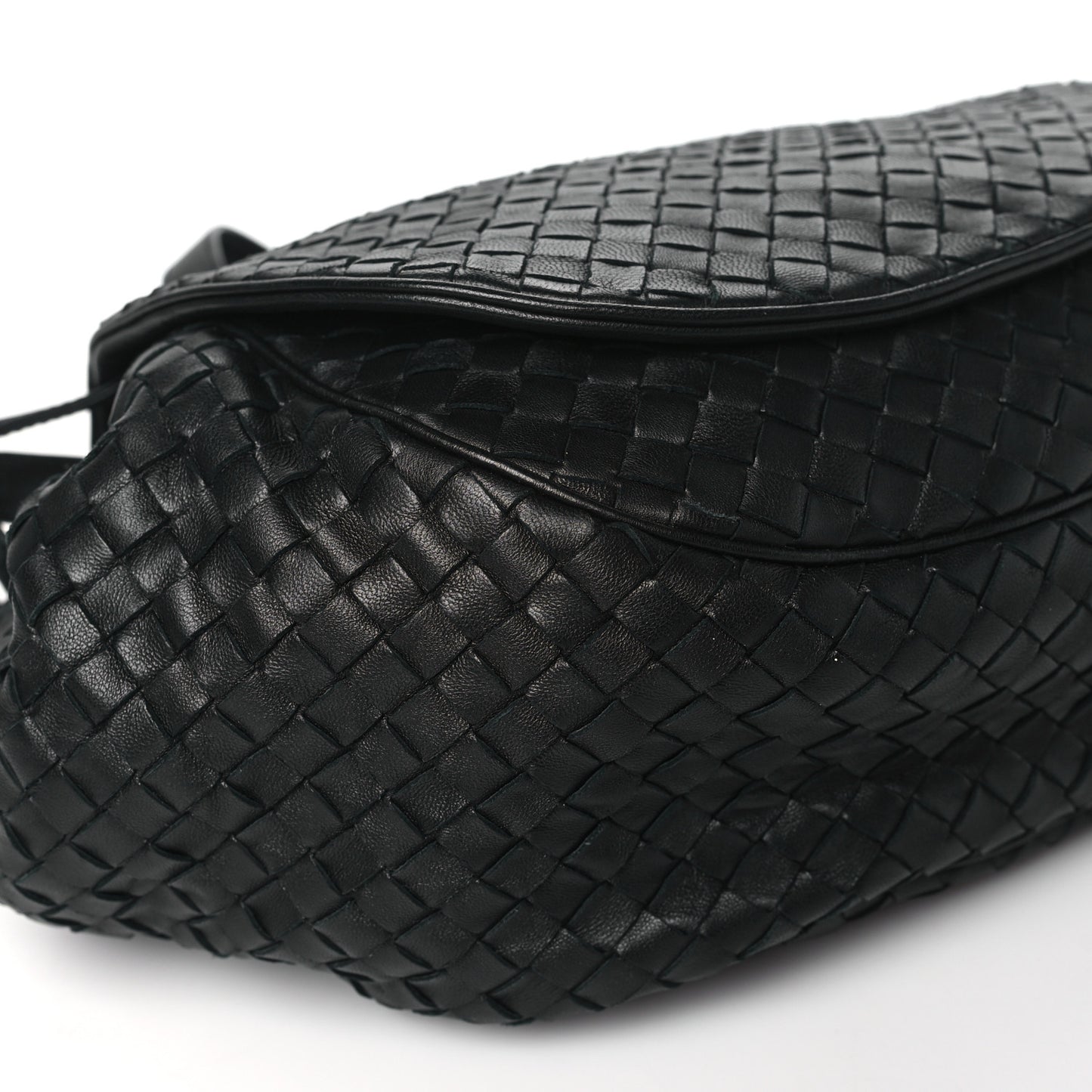 Nappa Intrecciato Messenger Bag Black