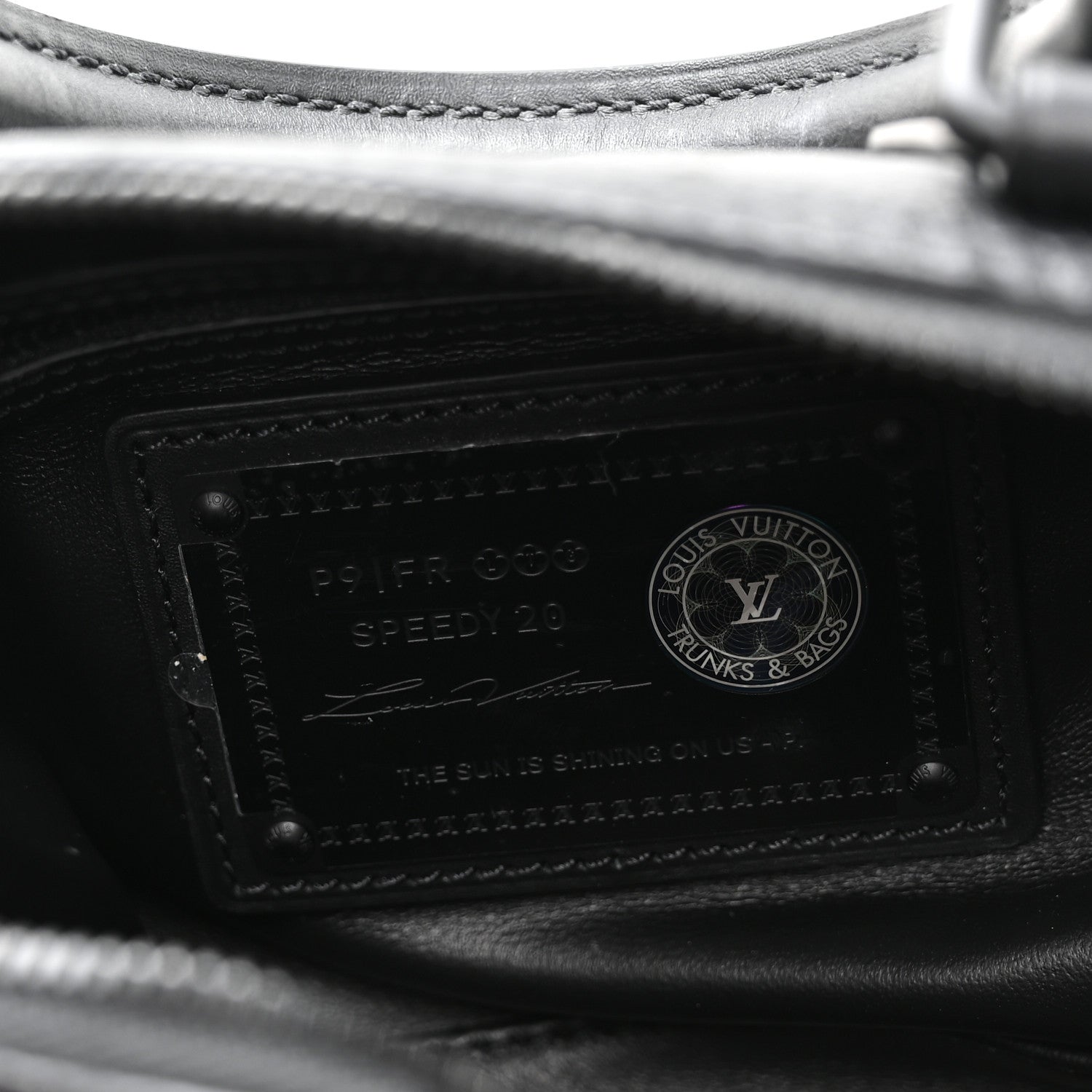Louis Vuitton Calfskin Monogram Speedy P9 Bandouliere 20 Ultra Black 7 of 12