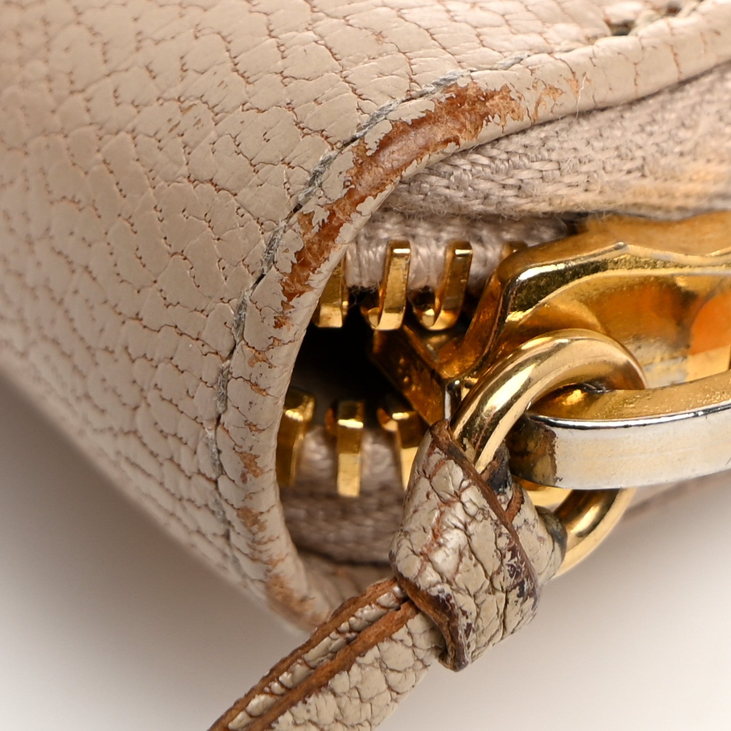 Balenciaga Chevre Gold Metallic Edge Hardware Continental Zip Around Wallet Beige Sable 17 of 17