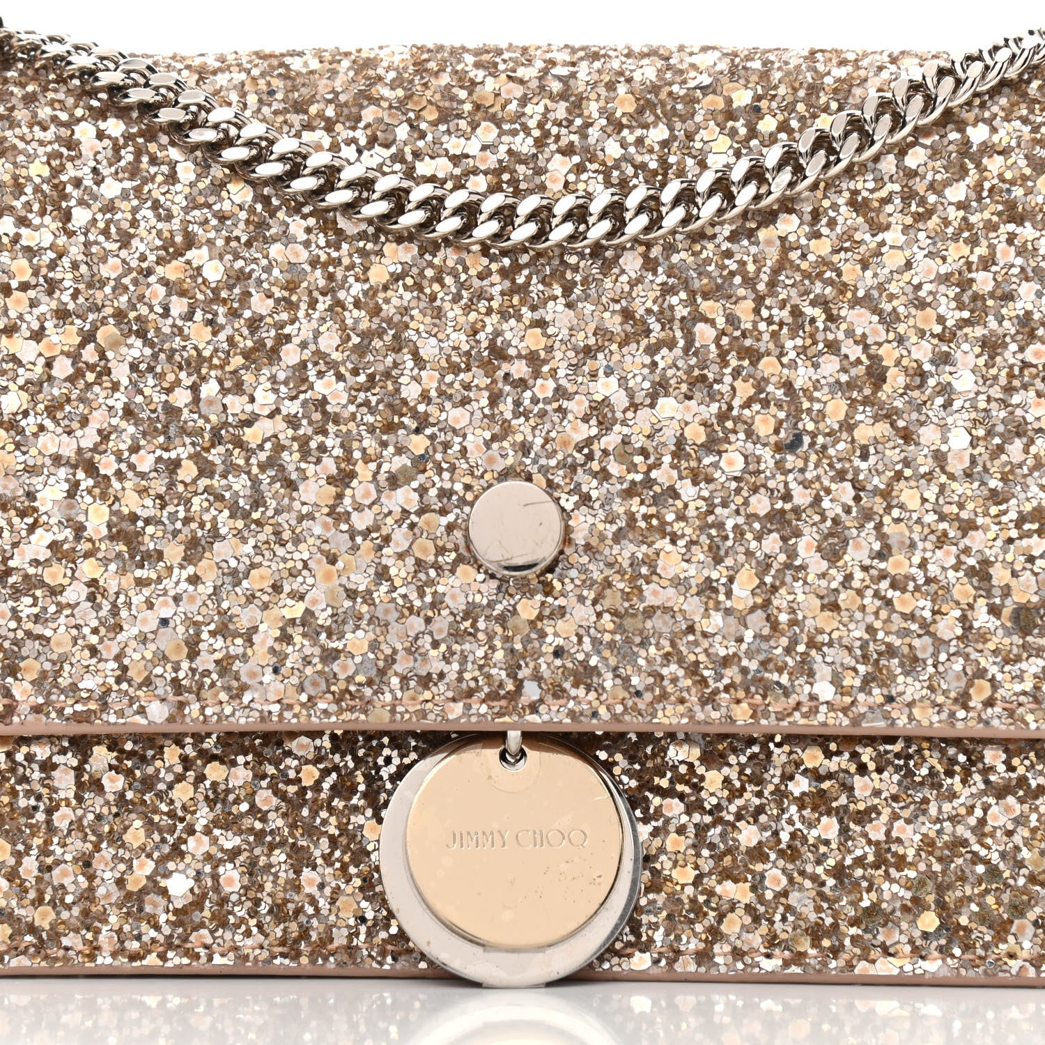 Jimmy Choo Coarse Glitter Mini Finley Shoulder Bag Ballet Pink 7 of 11
