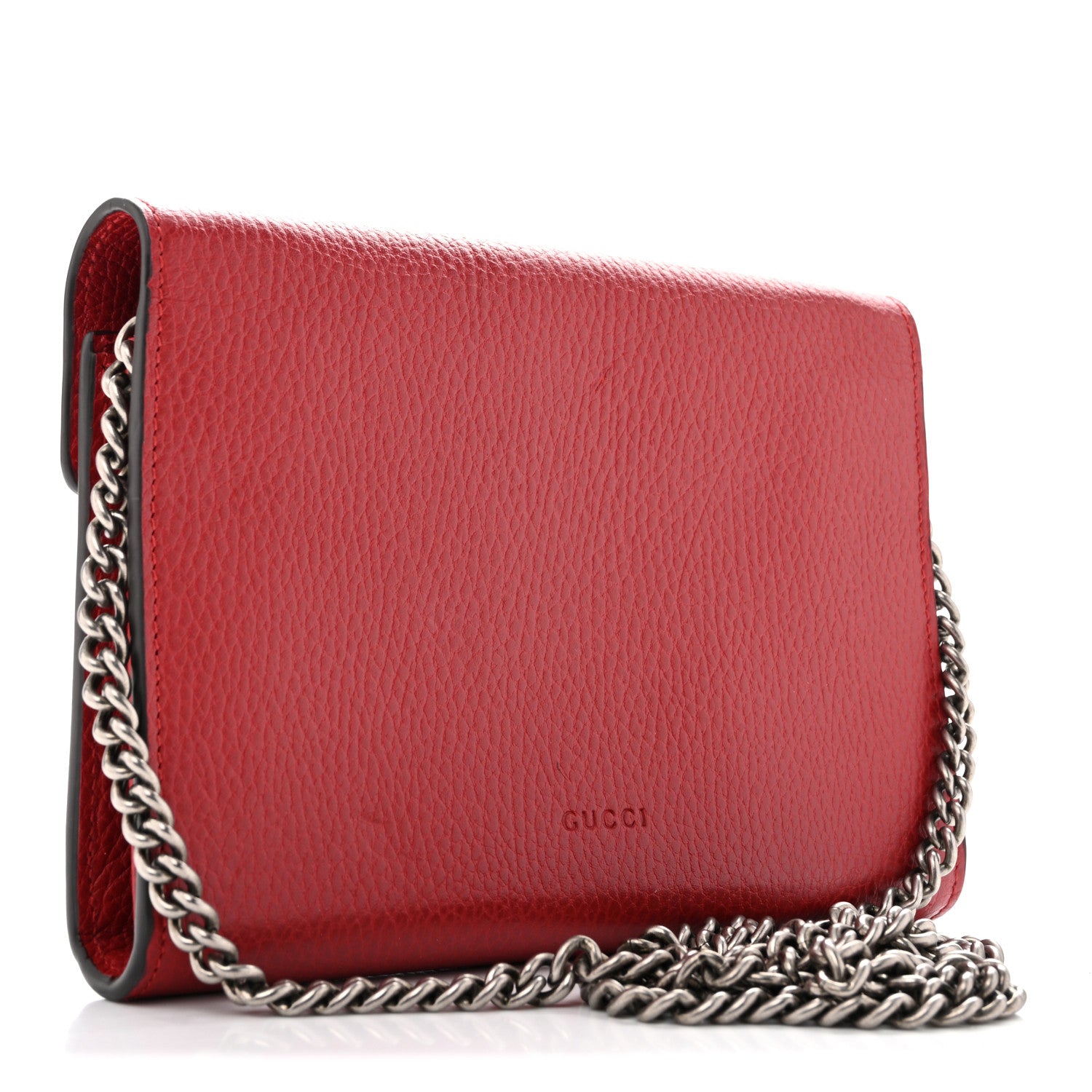 Gucci Calfskin Mini Dionysus Chain Wallet Hibiscus Red 2 of 13