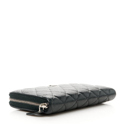 Chanel Caviar Quilted Large Gusset Zip Around Wallet Black 4 of 10