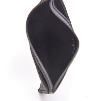 Saint Laurent Grain De Poudre Matelasse Chevron Monogram Credit Card Case Black 5 of 8