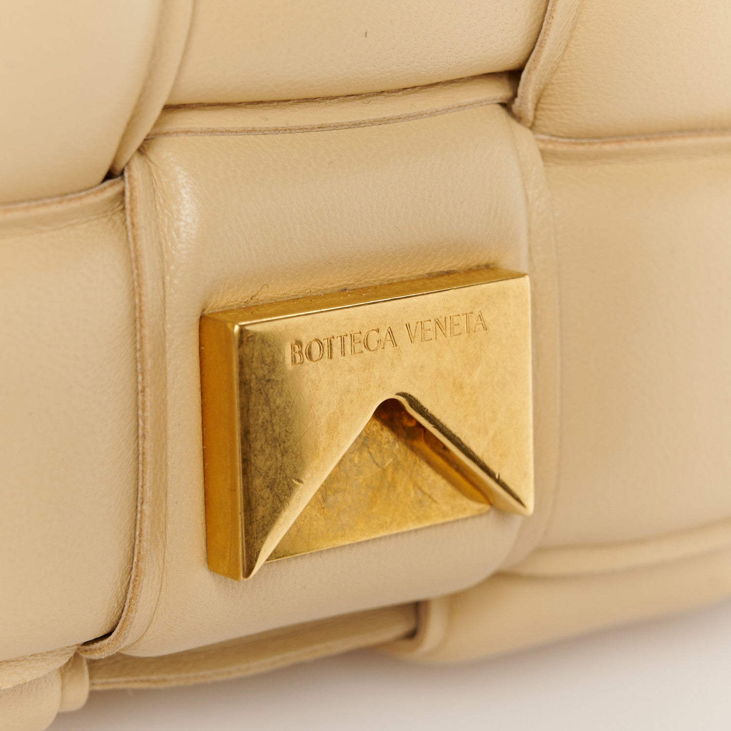 Bottega Veneta Lambskin Maxi Intreccio Padded Chain Cassette Crossbody Bag Porridge 8 of 12