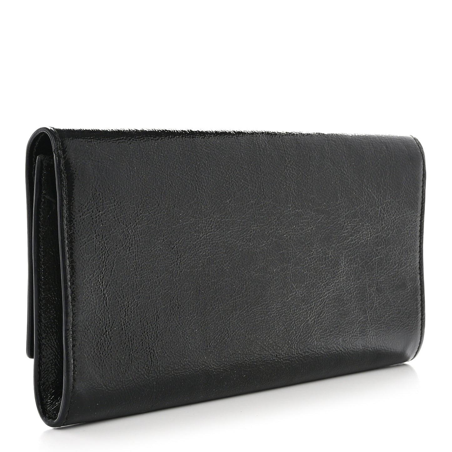 Textured Patent Monogram Small Belle De Jour Clutch Black