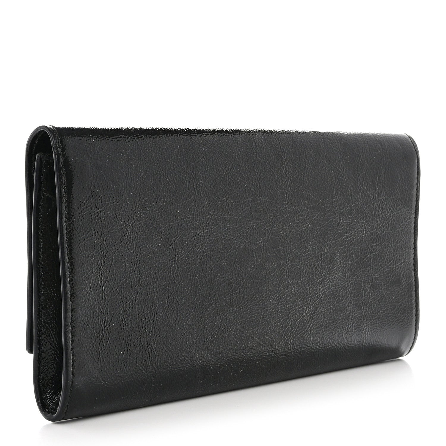 Saint Laurent Textured Patent Monogram Small Belle De Jour Clutch Black 3 of 8