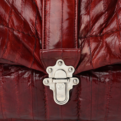 Louis Vuitton Eelskin Cloud Clutch GM Burgundy 6 of 10