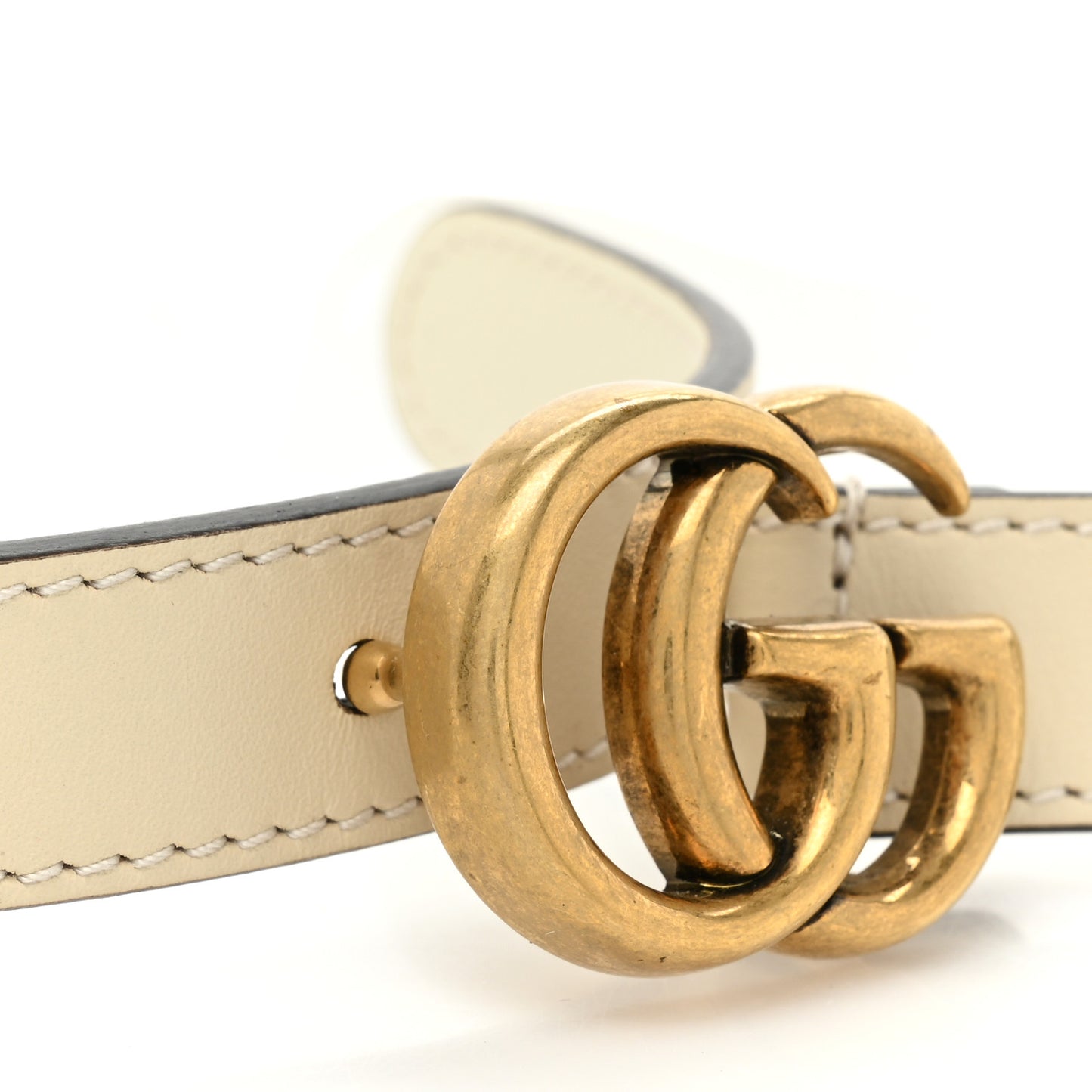 Calfskin Double G 20mm Belt 85 34 Mystic White