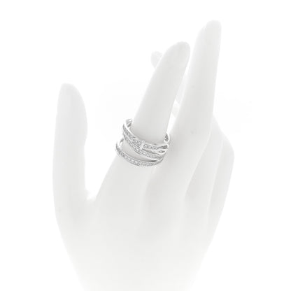 Hermes 18K White Gold Diamond GM Etriviere Ring  54 7 2 of 5