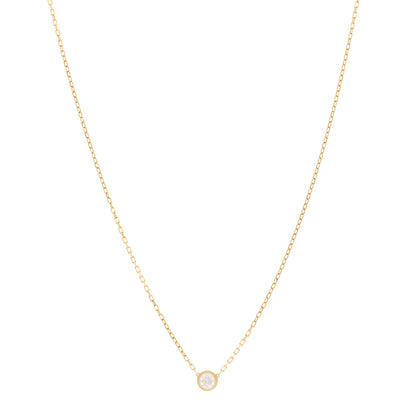 Cartier 18K Yellow Gold Diamond LM D'Amour Pendant Necklace 1 of 4