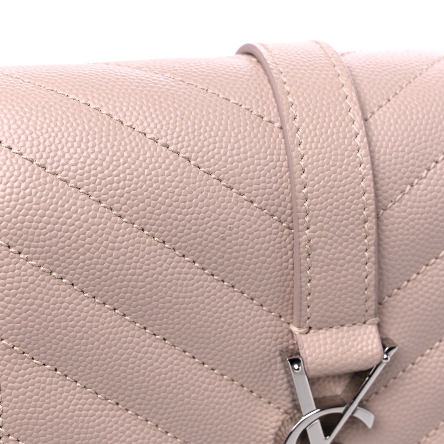Grain De Poudre Textured Mixed Matelasse Medium Triquilt Monogram Satchel Marble Pink
